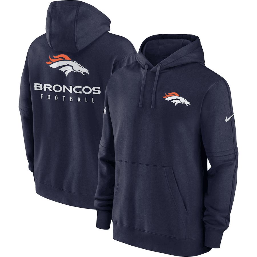 Men 2023 NFL Denver Broncos blue Sweatshirt style 1->cincinnati bengals->NFL Jersey
